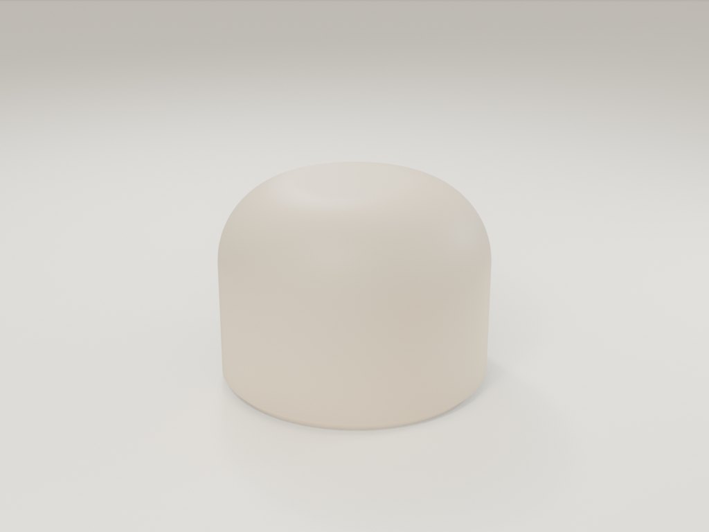 Heater Control Knob — reproduction in neutral resin