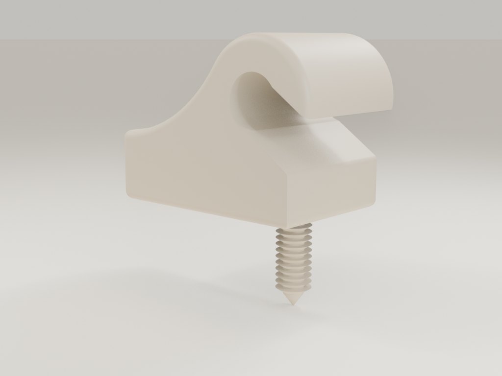 Sun Visor Retaining Clip — reproduction in neutral resin